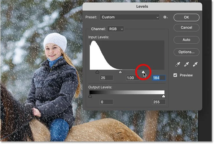 Cómo añadir nieve cayendo a fotos usando Photoshop