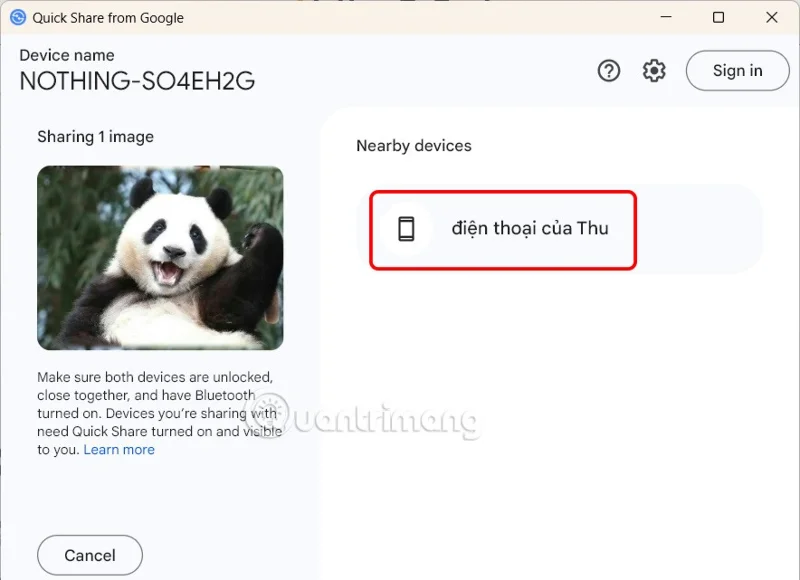 How to use Quick Share on Windows to send files quickly