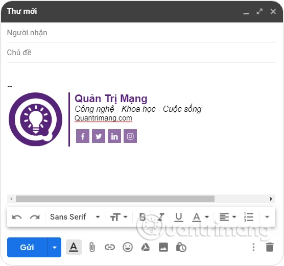 Meerdere handtekeningen aanmaken in Gmail