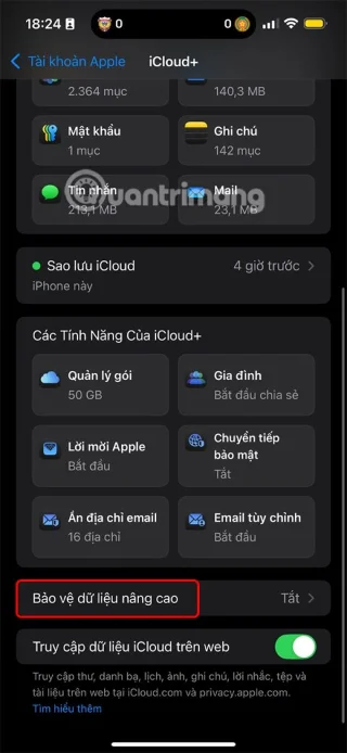 Cómo activar la protección de datos avanzada de iCloud