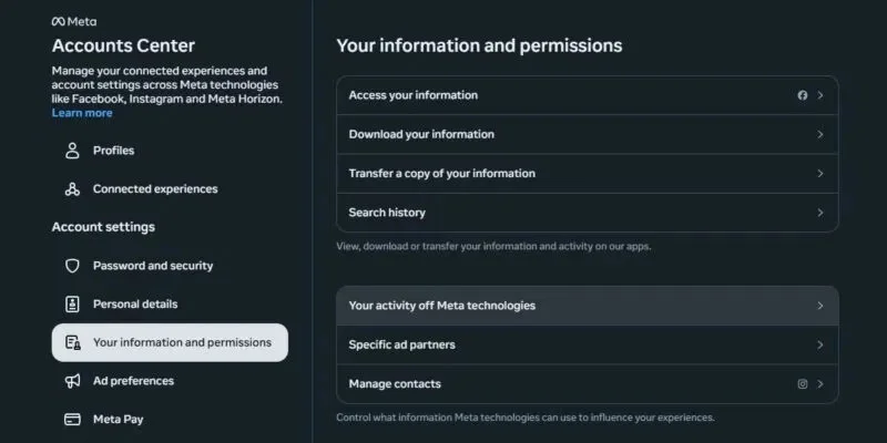 Cómo limitar lo que Meta hace con sus datos