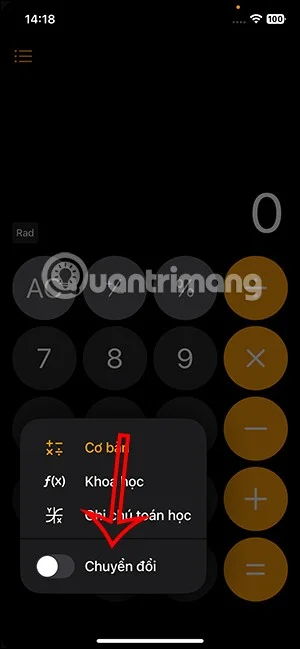 IPhone 계산기 앱에서 단위를 변환하는 방법