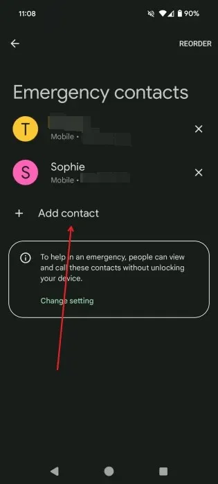 Android에서 개인 안전 정보를 설정하는 방법