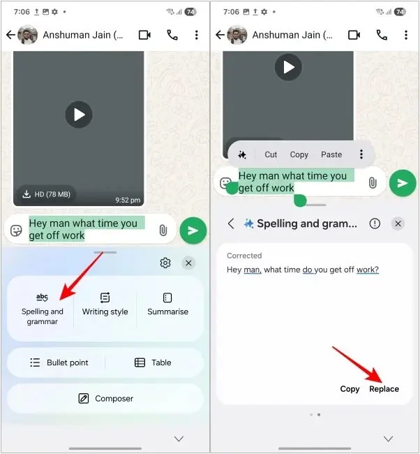 Cómo usar el Asistente de escritura con IA en Samsung
