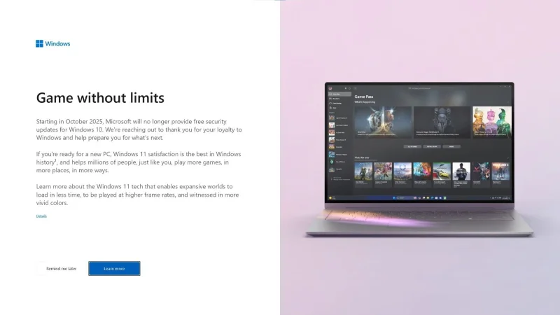 Microsoft pushes full-screen ads about Windows 10 end of support Microsoft pushes full-screen ads about Windows 10 end of support
