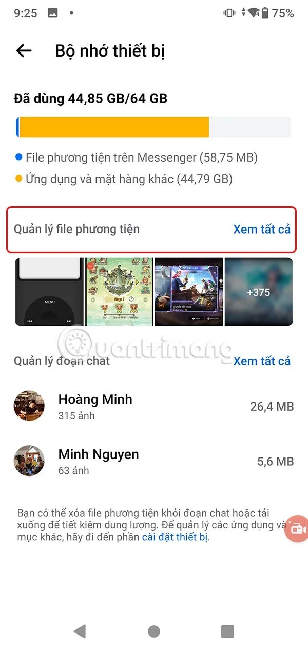 Messenger'da sohbet verilerini silme talimatları