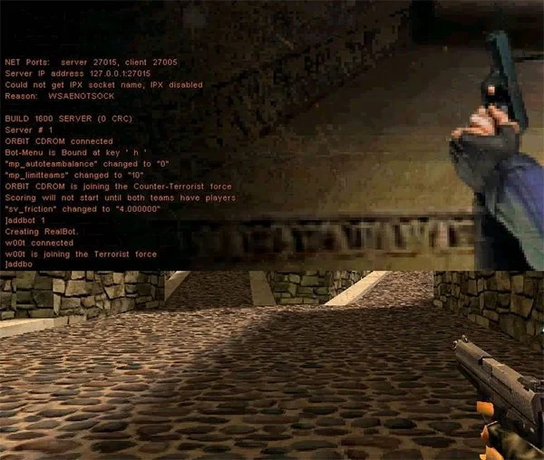 Comando CS 1.1, código de Half Life en la computadora