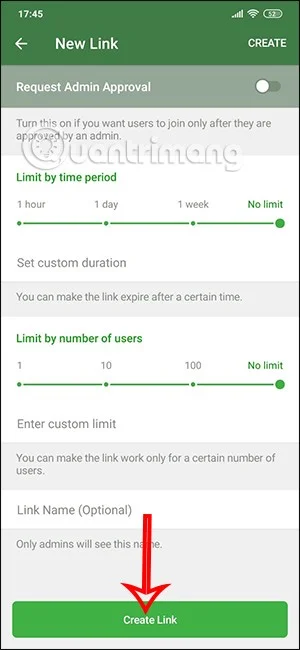 Telegram'da grup bağlantısı alma talimatları