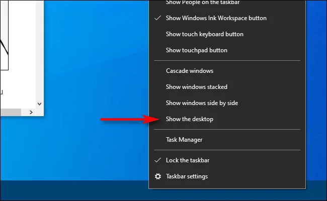 10 super fast ways to “Show desktop” for Windows