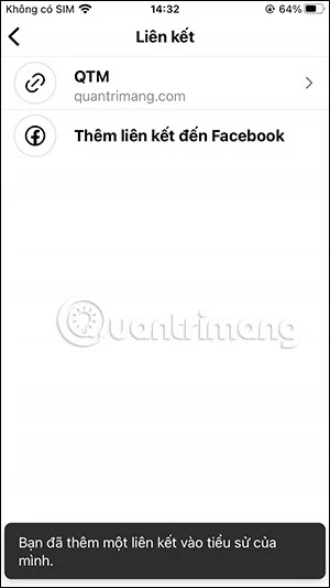 Instructions for inserting links into Instagram profiles