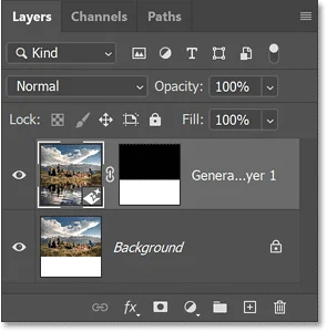Cómo crear un efecto de reflejo de agua usando relleno generativo en Photoshop
