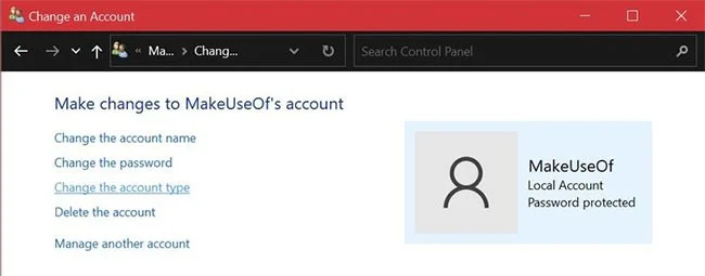4 formas de cambiar el tipo de cuenta de usuario en Windows