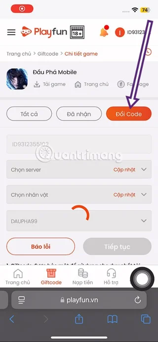 Último código móvil de Dau Pha y cómo ingresar el código