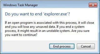 Donmuş bir Windows Gezgini nasıl yeniden başlatılır