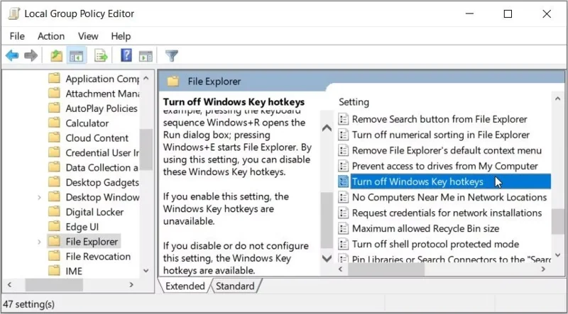 How to disable keyboard shortcuts and hotkeys on Windows 10