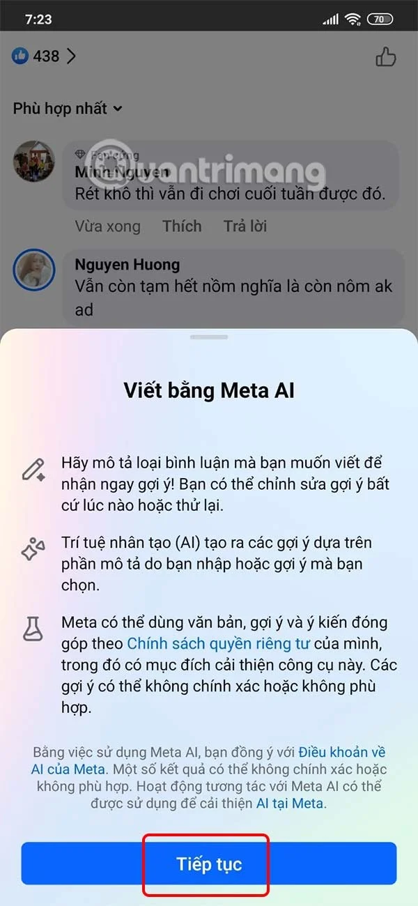 Facebook yorumlarını yazmak için yapay zekayı kullanma talimatları