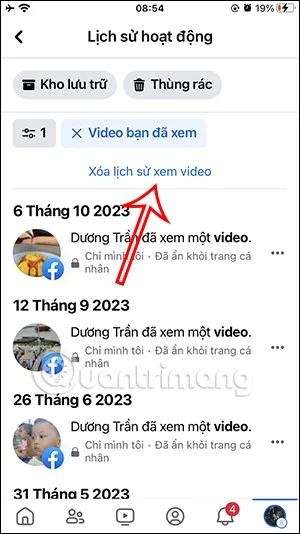 Hoe je snel bekeken video's op Facebook verwijdert