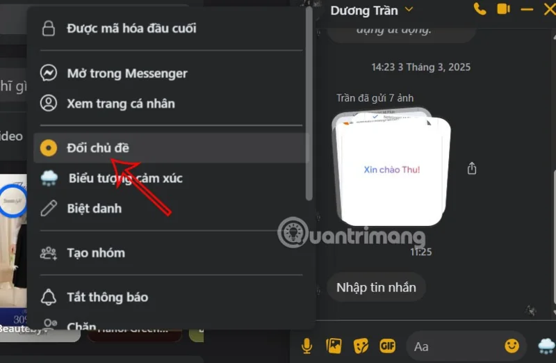Instrucciones para cambiar el color de Messenger en el teléfono y la computadora