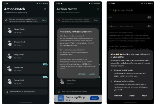 Action Notch를 사용하여 iPhone의 스크롤-투-톱 제스처를 Android 휴대폰에 추가