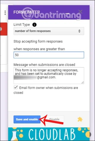How to Limit Responses in Google Forms