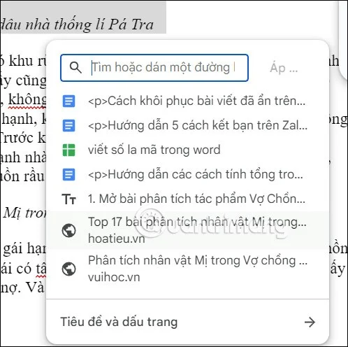 Cómo insertar un enlace en un documento de Google Docs