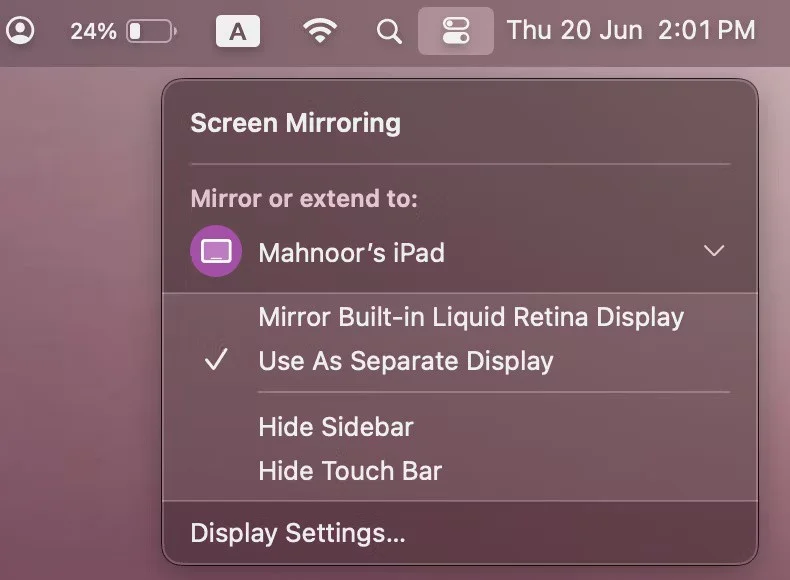 Cómo convertir tu iPad en una pantalla extra para tu Mac