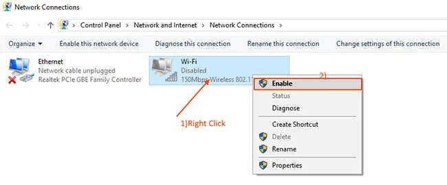 Fix WiFi network not showing up on Windows 10