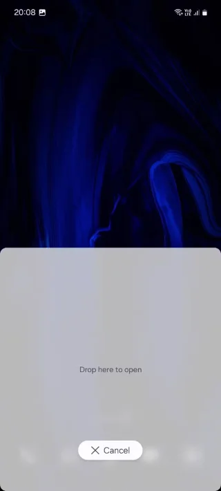 Abra notificações no Samsung em tela dividida ou janela pop-up