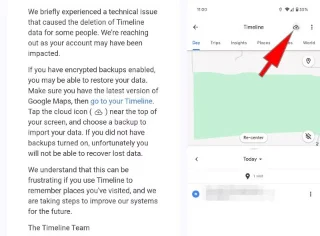 Google Maps deletes location history from user accounts due to technical issues