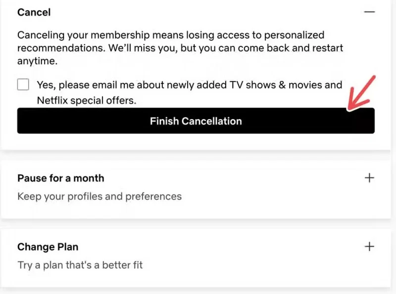 Cómo cancelar o pausar tu suscripción a Netflix