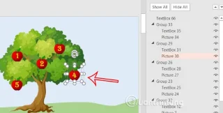 Hoe objecten in PowerPoint een naam te geven