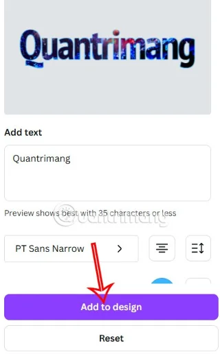 Canva'da görselleri metne yerleştirme talimatları