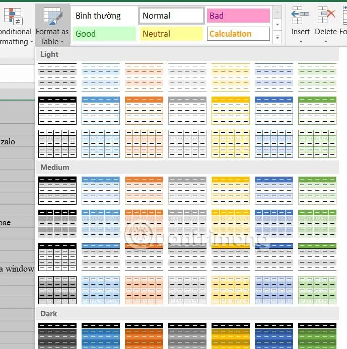 Instruções para nomear tabelas do Excel