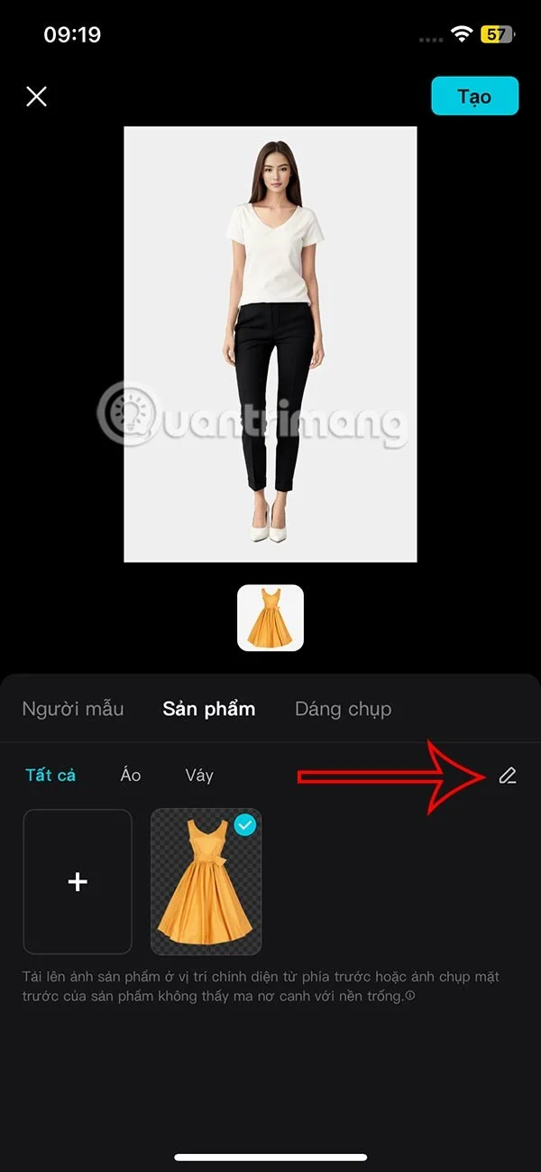 CapCut'ta ürün fotoğraflarını modellerle birleştirme talimatları