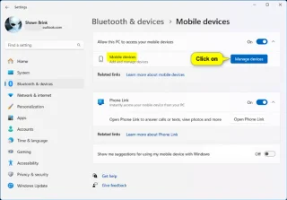 How to sign in/out of Manage Mobile Devices on Windows 11