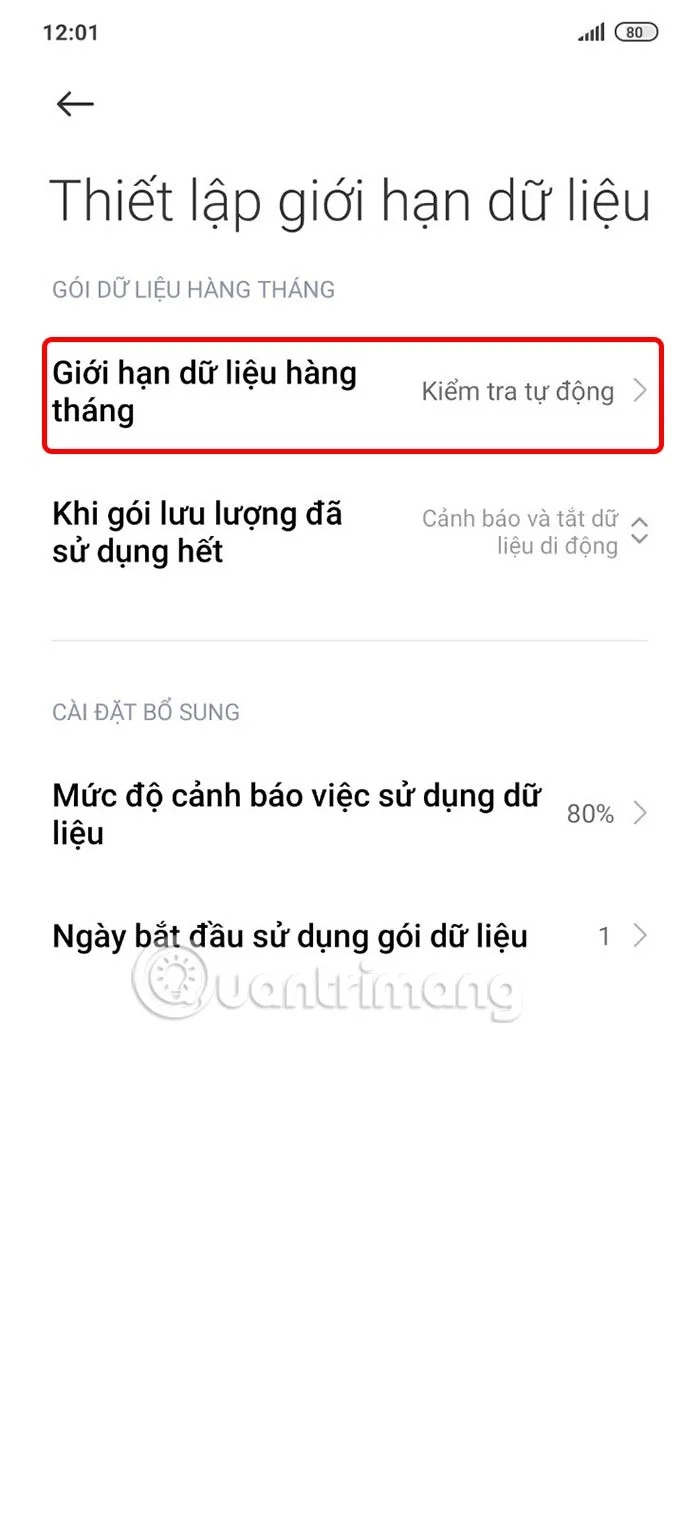 안드로이드에서 사용되는 모바일 데이터를 확인하는 방법