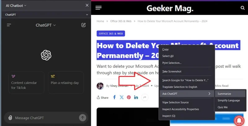 Hoe je een AI-chatbot in Firefox in de zijbalk gebruikt