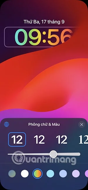 Come cambiare il colore dell'arcobaleno per l'orologio della schermata di blocco dell'iPhone