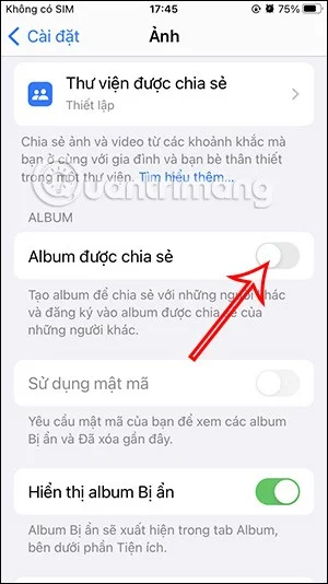iPhone에서 앨범 공유를 끄는 방법