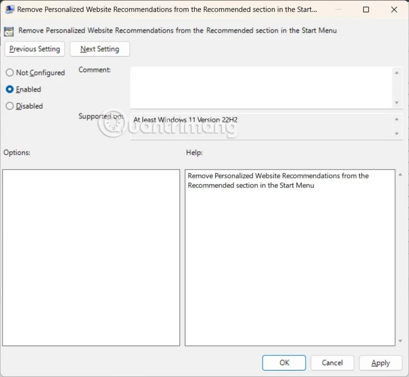 How to turn off website suggestions on Windows 11 Start menu