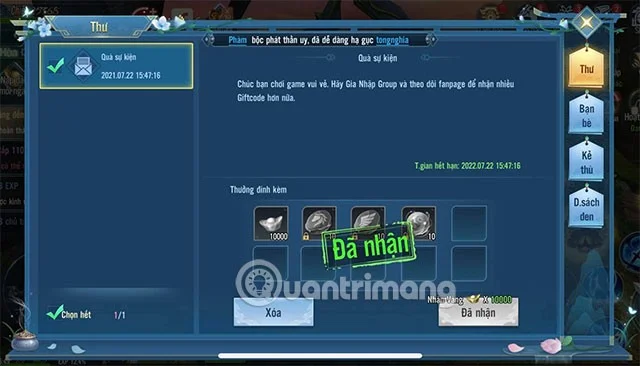 Code Giang Ho Ngu Tuyet and how to enter code