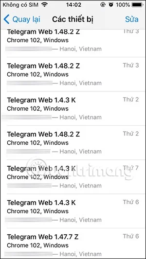 How to log out of Telegram account remotely