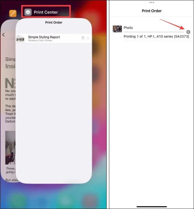 iPhone'da yazdırma listelerini yönetme talimatları