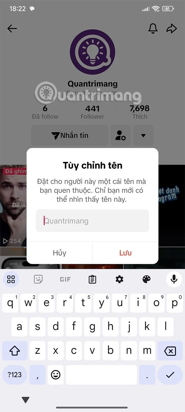 TikTok'ta arkadaşlarınızın hesaplarına takma adlar ayarlama talimatları