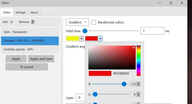 Instructions for creating Taskbar effects on Windows