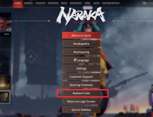 Laatste Naraka Bladepoint-code en hoe u de code invoert