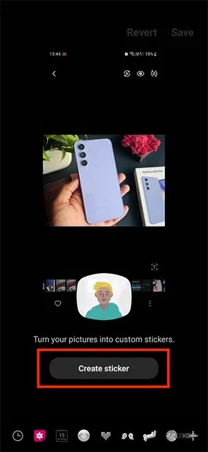 Cómo crear stickers a partir de fotos en Samsung