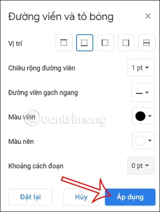 Instrucciones para insertar líneas horizontales y verticales en Google Docs