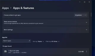 Windows 11de Uygulamalar ve Özellikler aracını açmanın 9 yolu