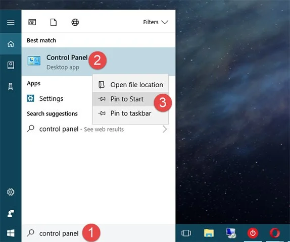 วิธีเปิดแผงควบคุมบน Windows 10, 8.1, 7